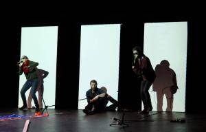 Great Speckled Bird (2015), Claire Stjepanovic, Ryan McGoldrick, Steve Wilson-Alexander.  Photo courtesy of PACT Centre for Emerging Artists.